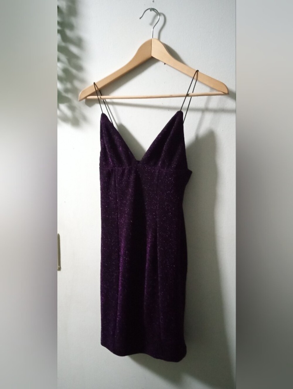 Forever 21 Deep Purple Sparkle Slip Mini Dress